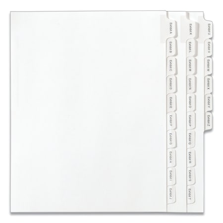 Avery Dennison Index Tabs 8-1/2 x 11", Exhibit A-Z Legal Allstate Style Collated Dividers, PK26 82105